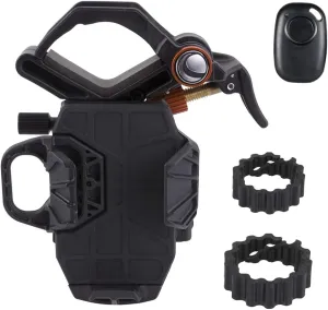 Celestron 81057 NexYZ DX 3-Axis Smartphone Adapter Kit with Bluetooth Shutter Remote - Capture Images and Video Through Your Telescope, Spotting Scope, Binoculars, Monocular and Microscope, Black