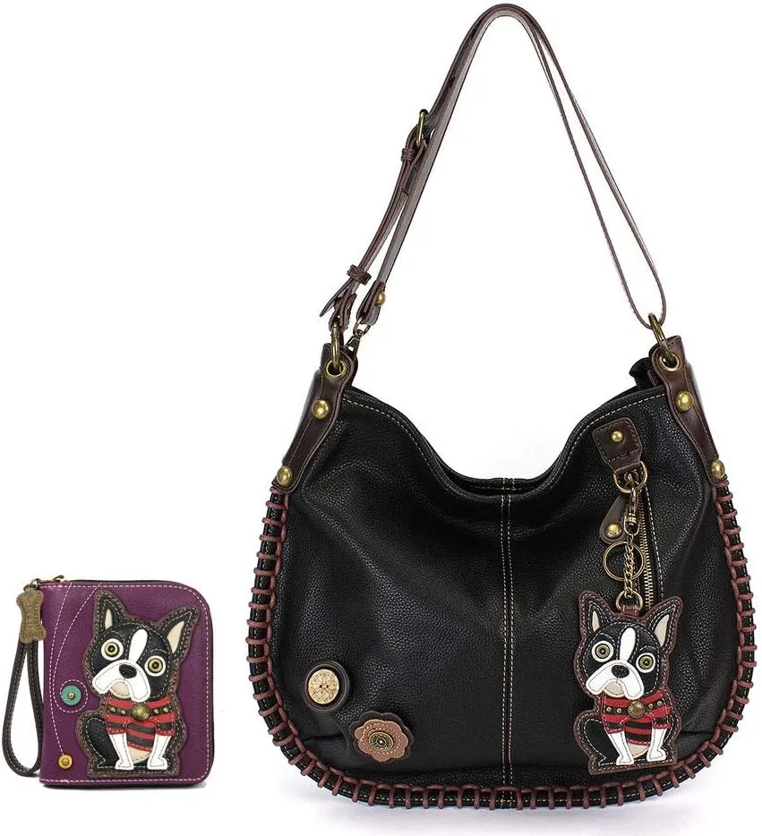 CHALA Hobo Style Large Bag Shoulder Purse with & Chala Zip Wallet Combo Set