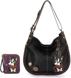 CHALA Hobo Style Large Bag Shoulder Purse with & Chala Zip Wallet Combo Set