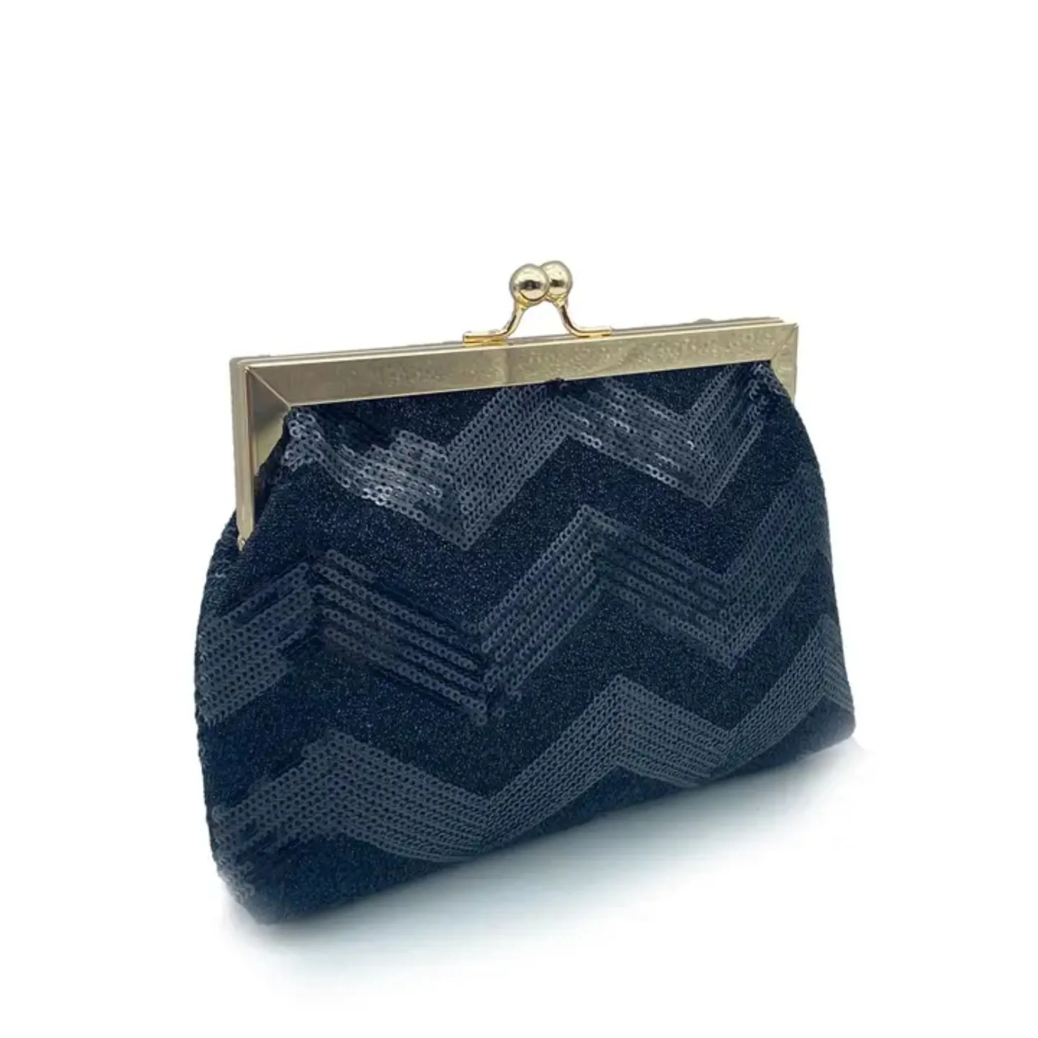Chevron Sequin Clutch