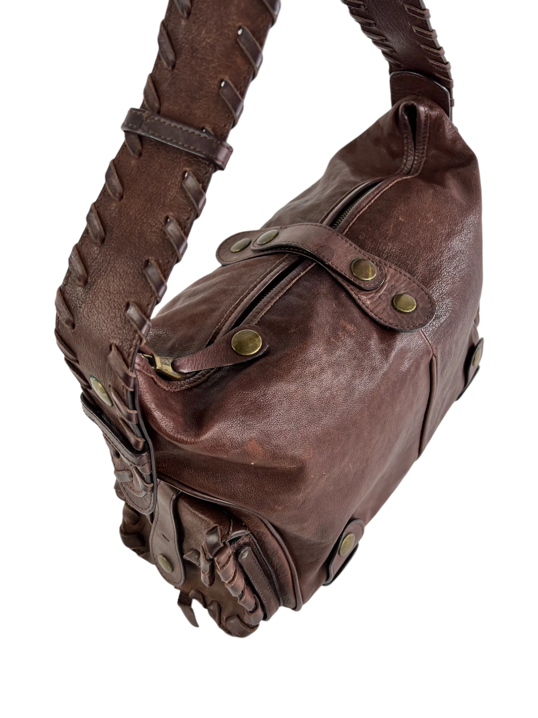 Chloe Brown Leather Hobo