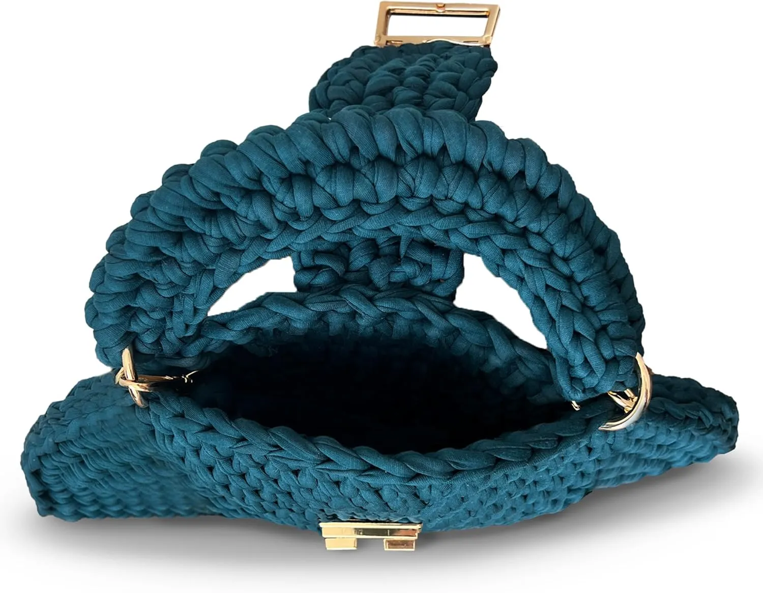 CHQEL Evening Clutch Bag for Women, Handmade Crochet Wedding Party Purse, Small Flap Formal Crossbody Handbag Evening Clutch