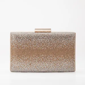 Clara - Rose Gold Glitter Clutch