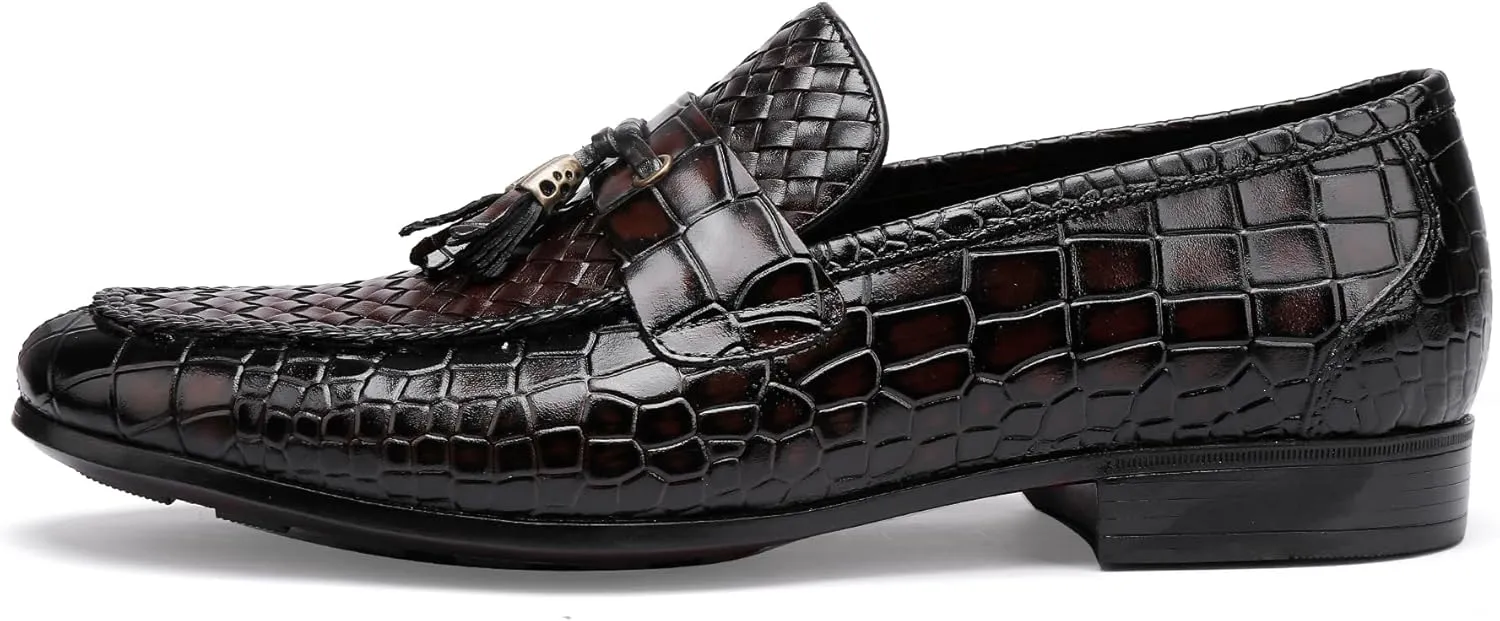 Classic Shoes for Men, Leather Dress Shoes Slip on Peny Loafers Derby Shoes