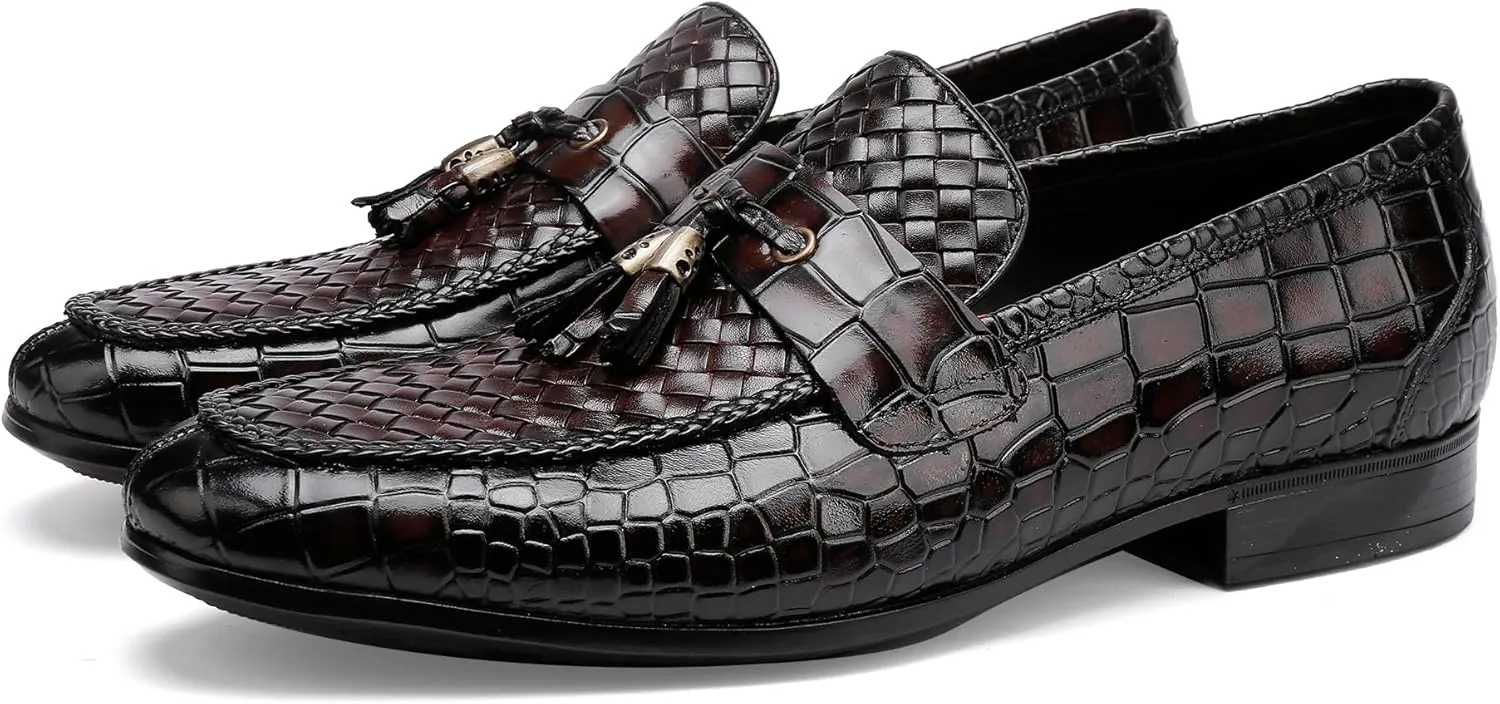 Classic Shoes for Men, Leather Dress Shoes Slip on Peny Loafers Derby Shoes