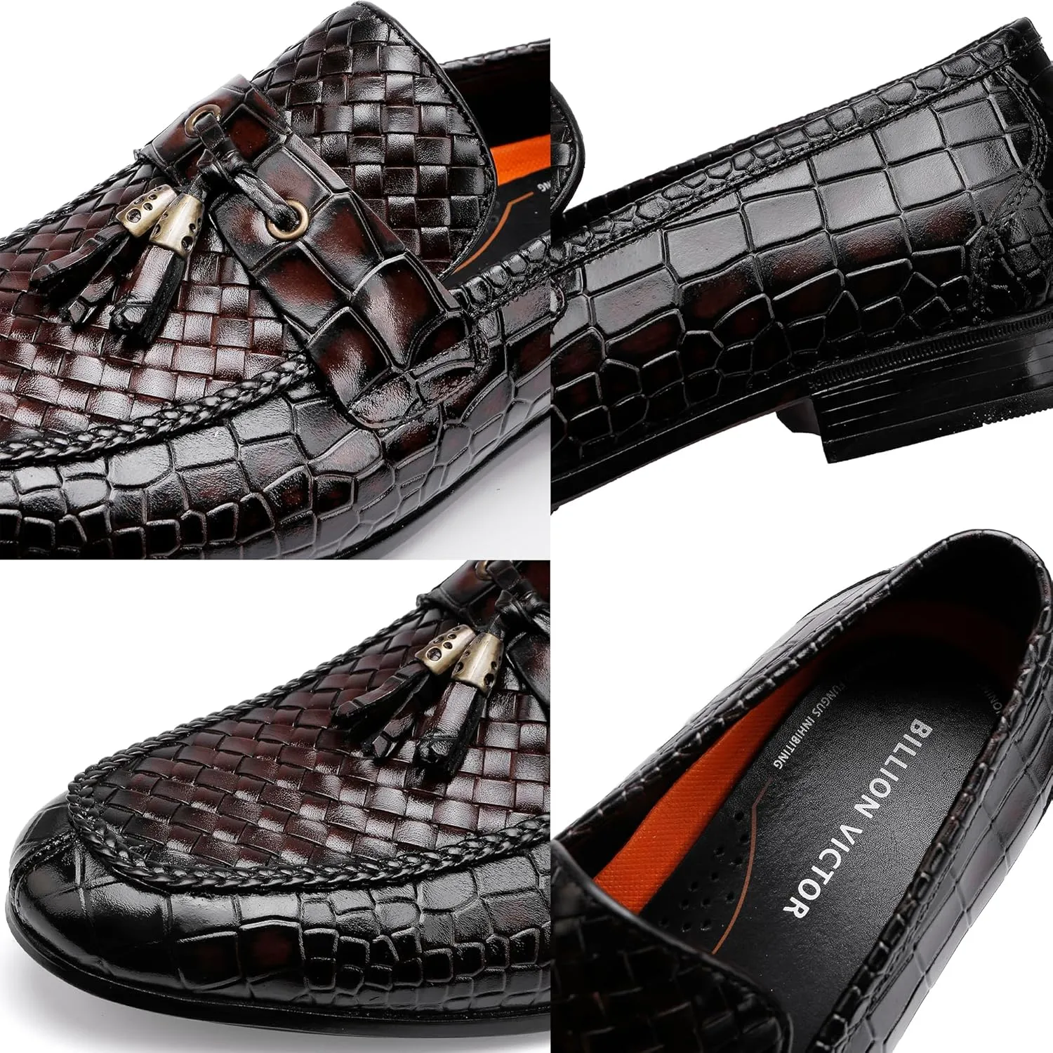 Classic Shoes for Men, Leather Dress Shoes Slip on Peny Loafers Derby Shoes