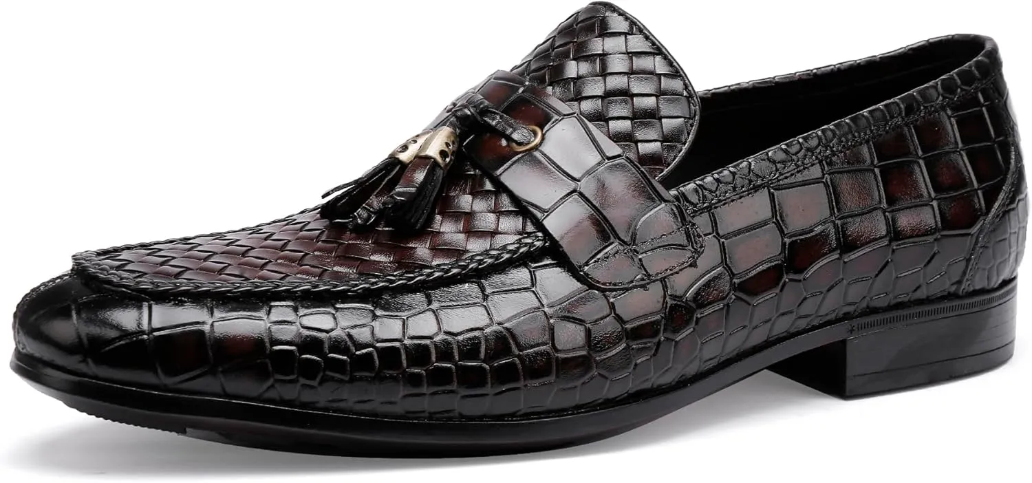 Classic Shoes for Men, Leather Dress Shoes Slip on Peny Loafers Derby Shoes