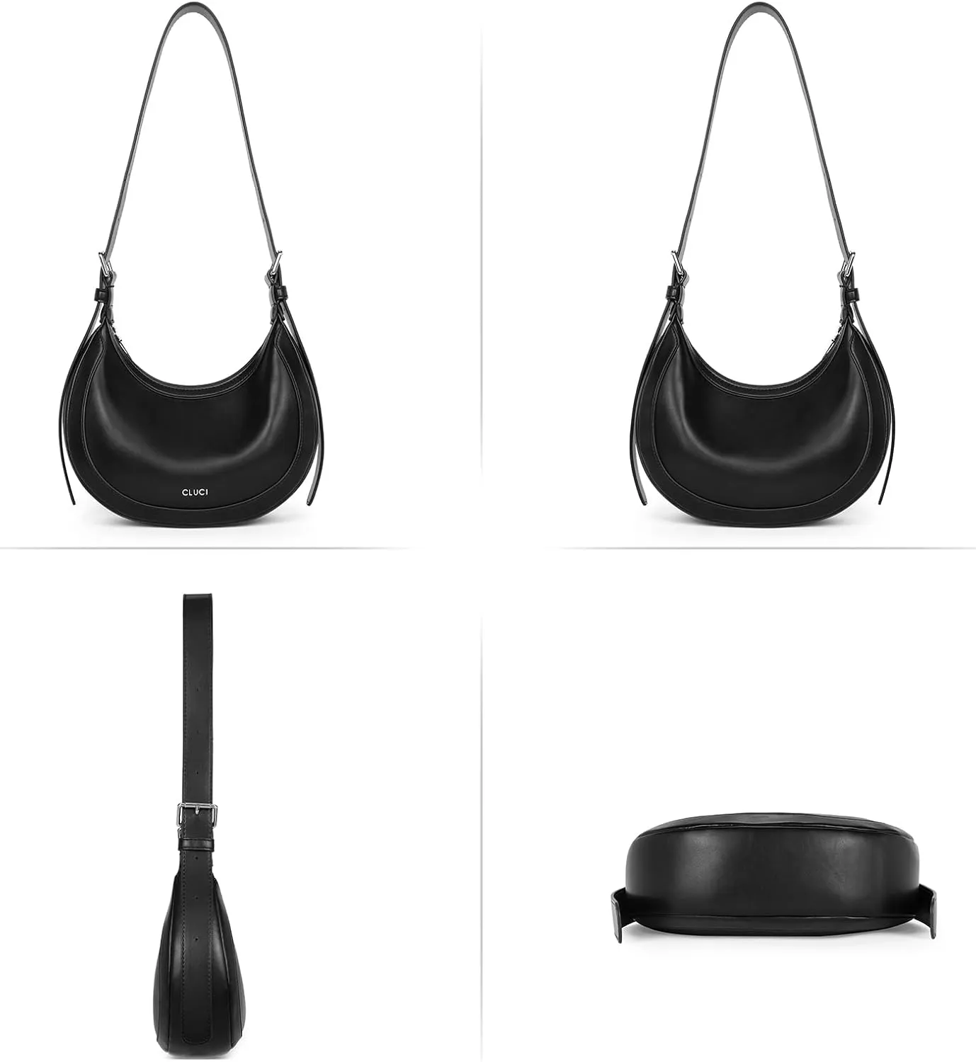CLUCI Shoulder Bag,Purses for Women Dumpling Small Hobo Bags Vegan Leather Ladies Clutch with Adjustable Strap