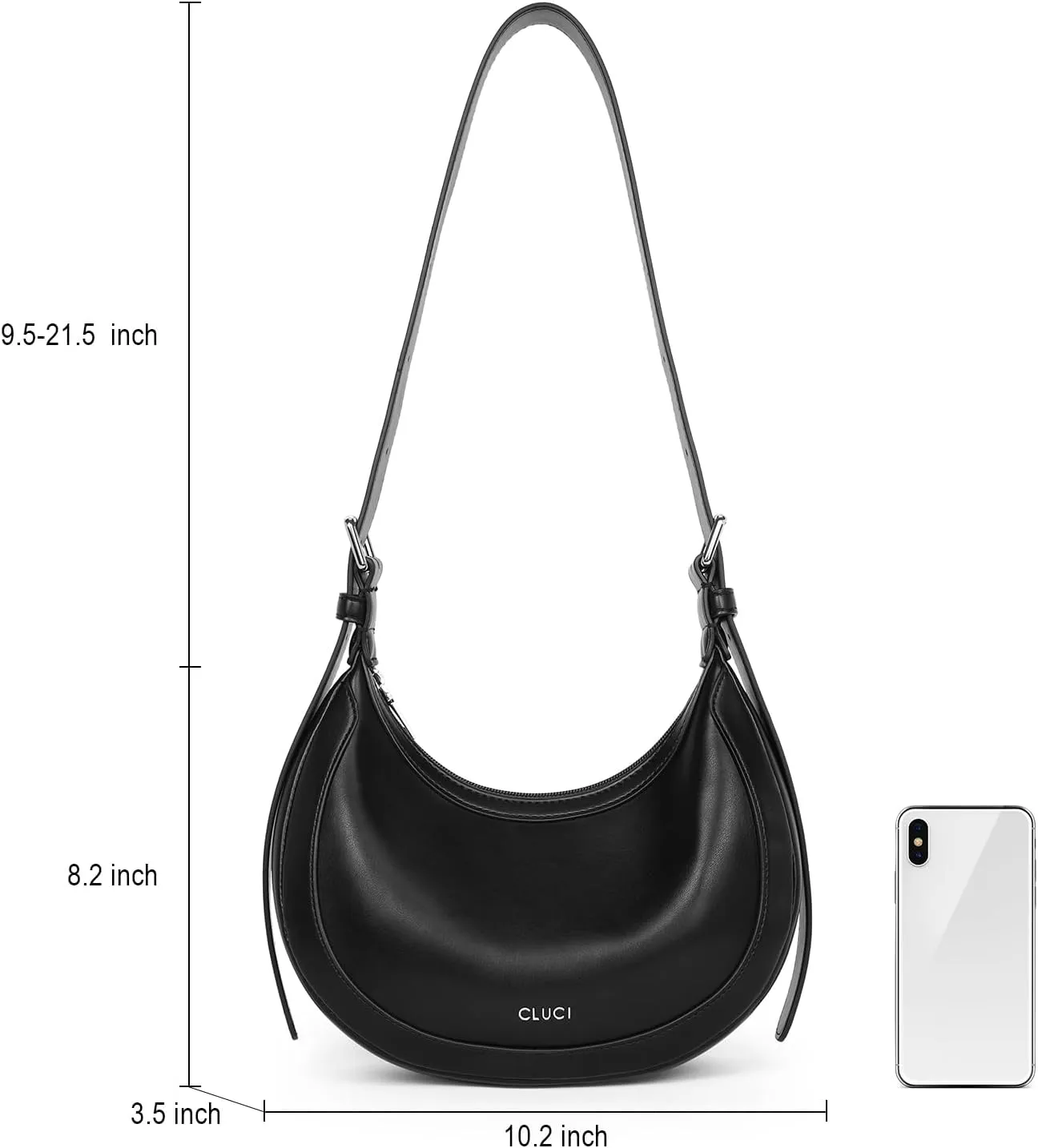 CLUCI Shoulder Bag,Purses for Women Dumpling Small Hobo Bags Vegan Leather Ladies Clutch with Adjustable Strap