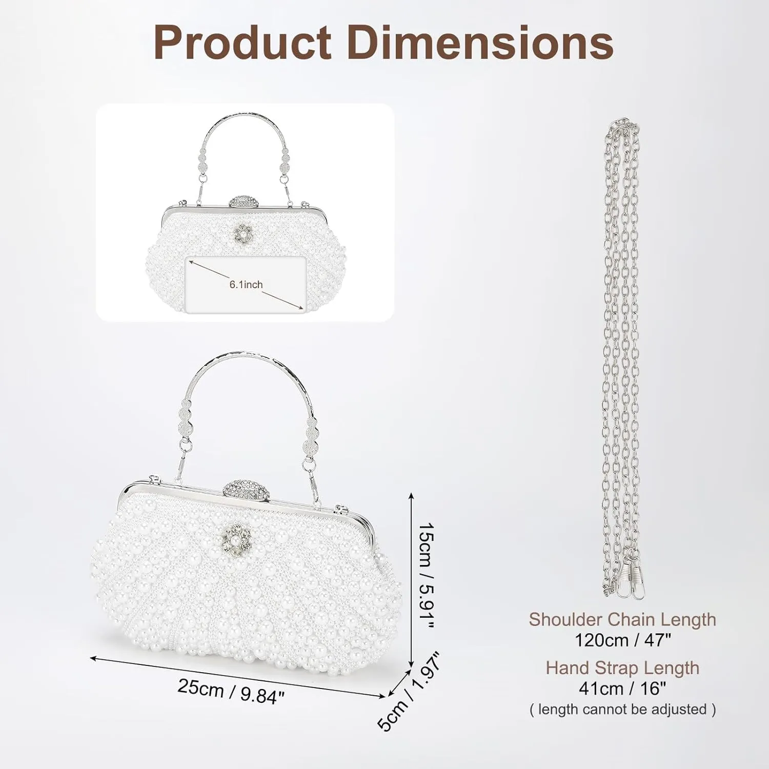Clutch Purse Evening Clutch Bag Handbag Cross Body Bag for Women Formal Wedding Club