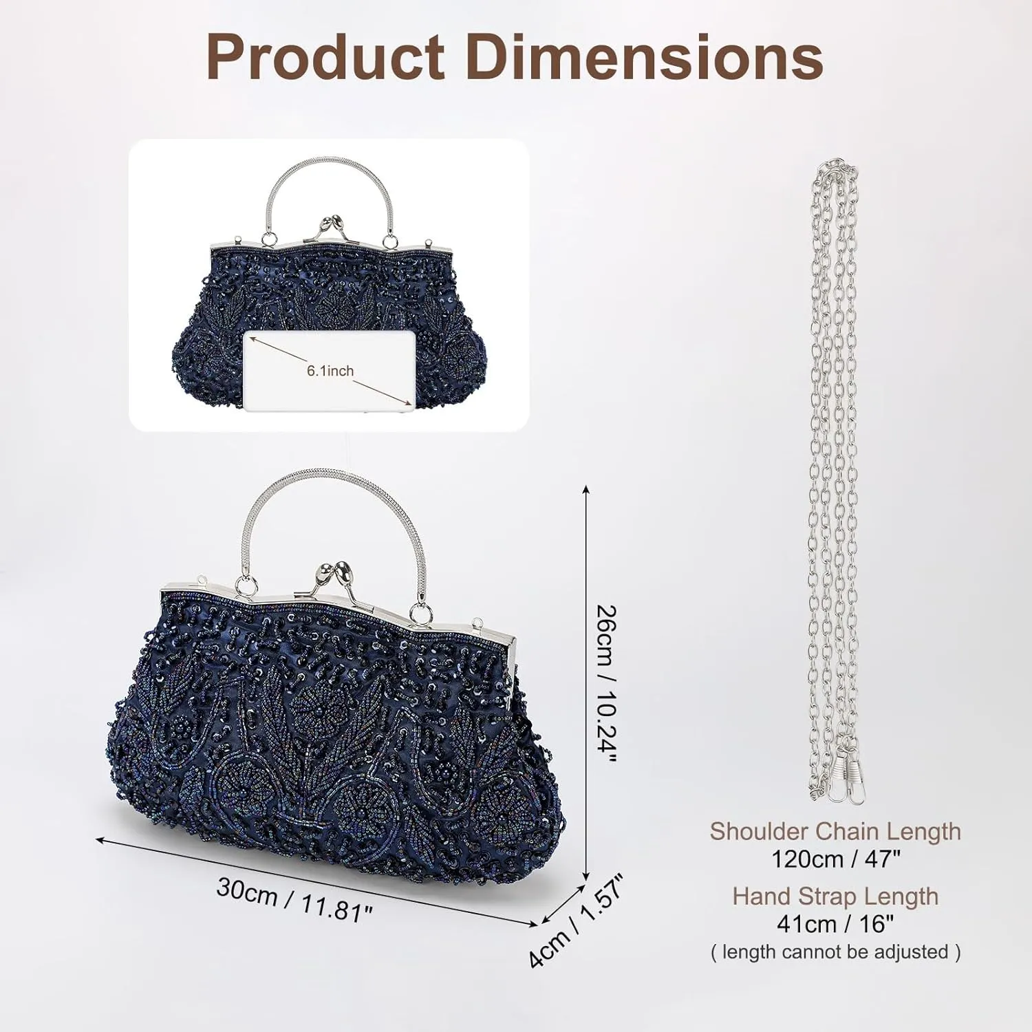 Clutch Purse Evening Clutch Bag Handbag Cross Body Bag Wallet for Women Formal Wedding Club Party