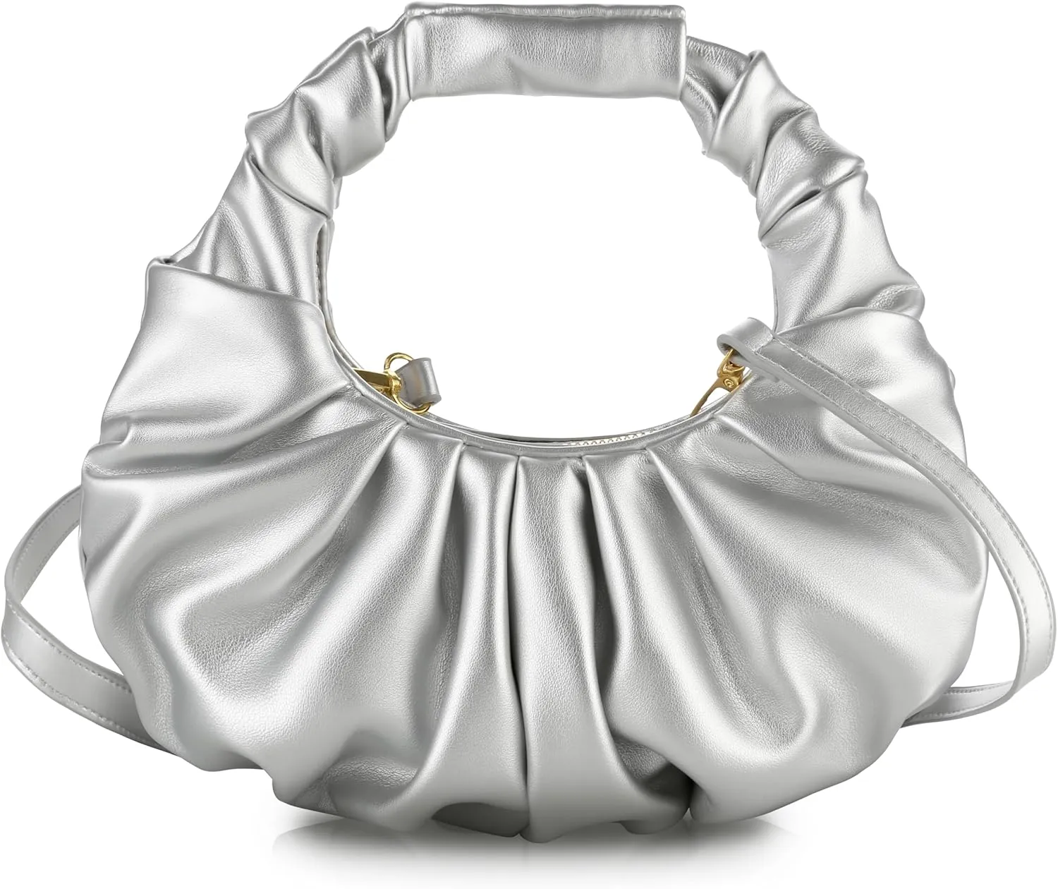 Clutch Purse for Women - Evening Clutch PU Leather Pleated Bag Designer Handbag for Party Prom Wedding