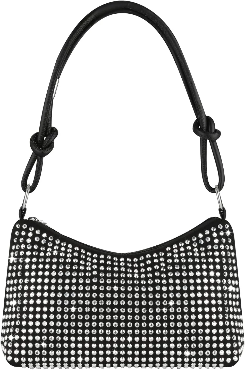 Clutch Purse for Women, Sparkly Hobo Bag, Stud Rhinestone Shoulder Bag, Bling Crossbody Handbag, Chic Money Hand Bag for Date, Party, Prom, Coocktail
