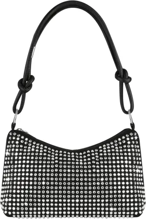 Clutch Purse for Women, Sparkly Hobo Bag, Stud Rhinestone Shoulder Bag, Bling Crossbody Handbag, Chic Money Hand Bag for Date, Party, Prom, Coocktail