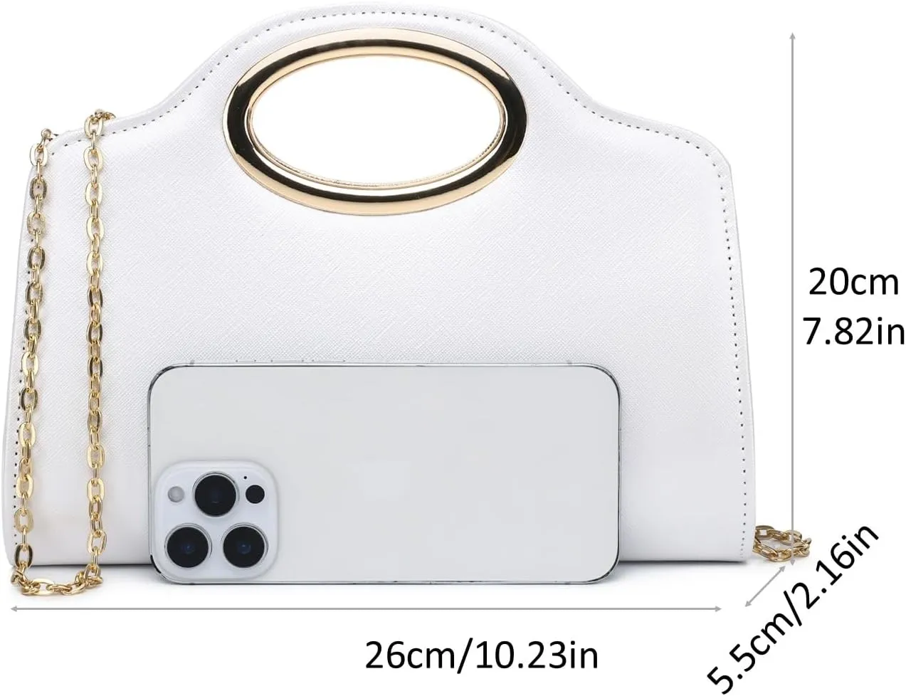 Clutch Purses for Women Cut Out Handle Clutch PU Leather/Straw Evening Bag for Wedding Party and Prom
