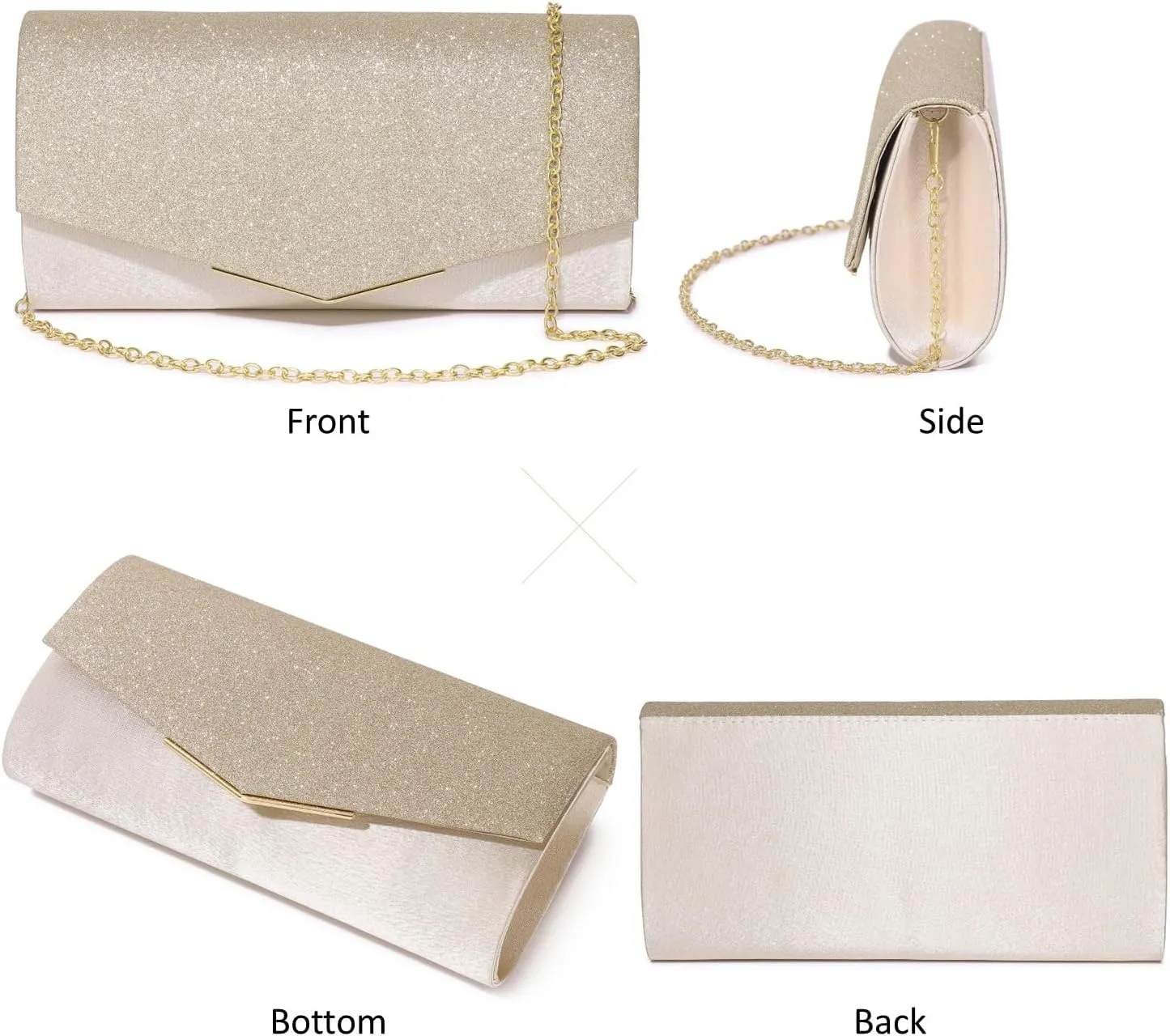 Clutch Purses For Women Evening Bags Shining Envelope Handbags Shoulder Crossbody bag for Women Wedding Party Prom