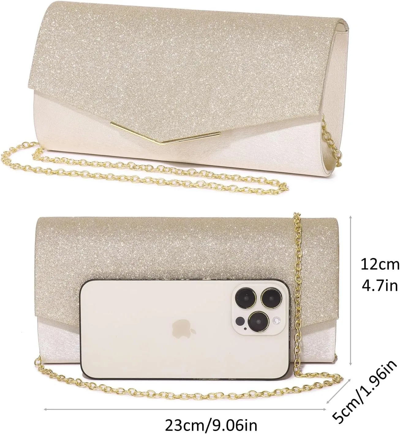 Clutch Purses For Women Evening Bags Shining Envelope Handbags Shoulder Crossbody bag for Women Wedding Party Prom