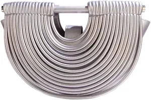 Clutch Purses for Women Evening/Wedding Chic Half Round Woven Bag Formal PU Leather Purse Designer Handbags for Party Prom