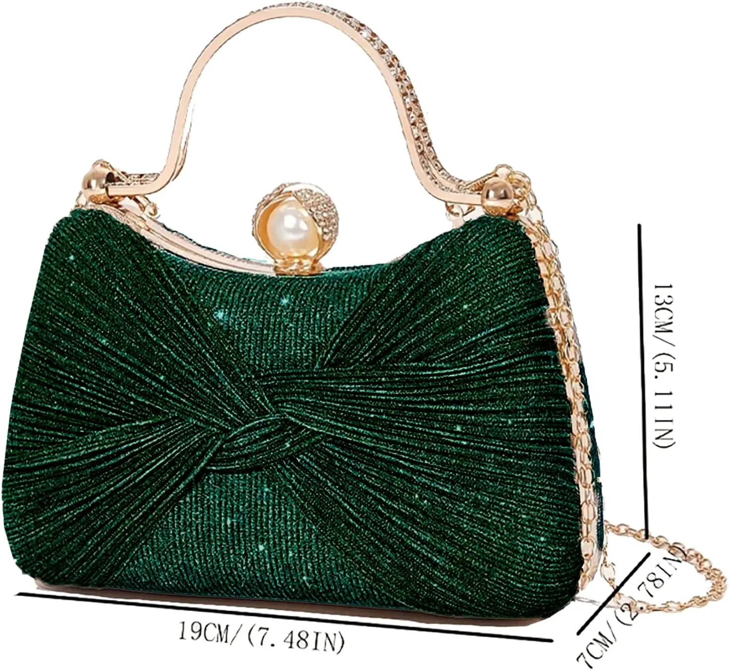 Clutch Purses for Women Handbags Shiny Sequin Wedding Silver Cross Body Purses with Chain,Wedding Prom Party Club