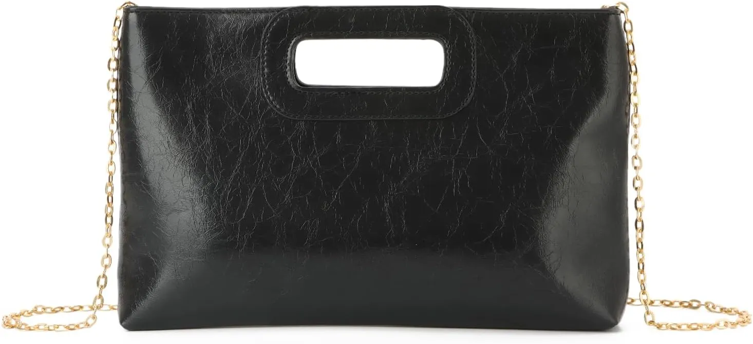 Clutch Purses for Women PU Leather Evening Clutch Bag Fashion Handbags for Wedding, Cocktail, Prom with Chain