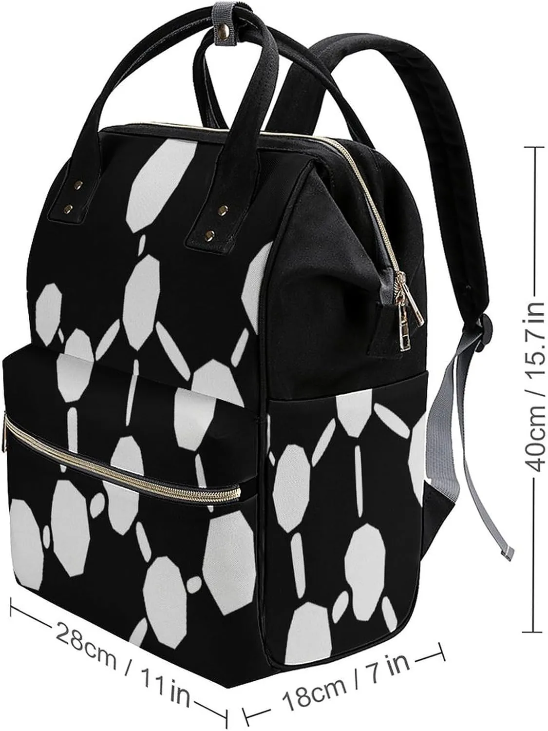 Cocaine Molecule Formula Chemistry Diaper Bag Backpack Travel Waterproof Mommy Bag Nappy Daypack