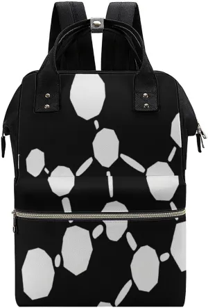 Cocaine Molecule Formula Chemistry Diaper Bag Backpack Travel Waterproof Mommy Bag Nappy Daypack