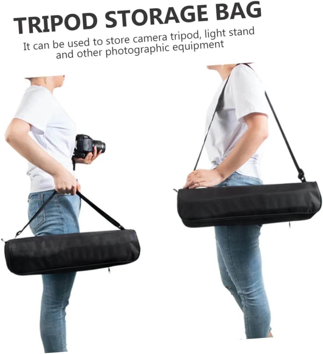 COHEALI Portable Tripod Storage Bag Strap Photography Case for Tripods and Light Stands Organizer for Outdoor Photography
