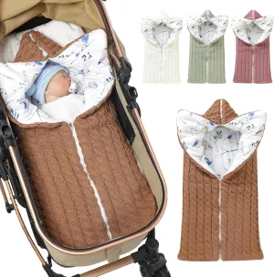 Colorful Newborn Baby Swaddle Blanket Wrap,Infant Toddler Thick Knit Soft Warm Fleece Receiving Blanket Swaddle Sleeping Bag Sack Stroller Wrap for 0-12 Month Baby (New Coffee)