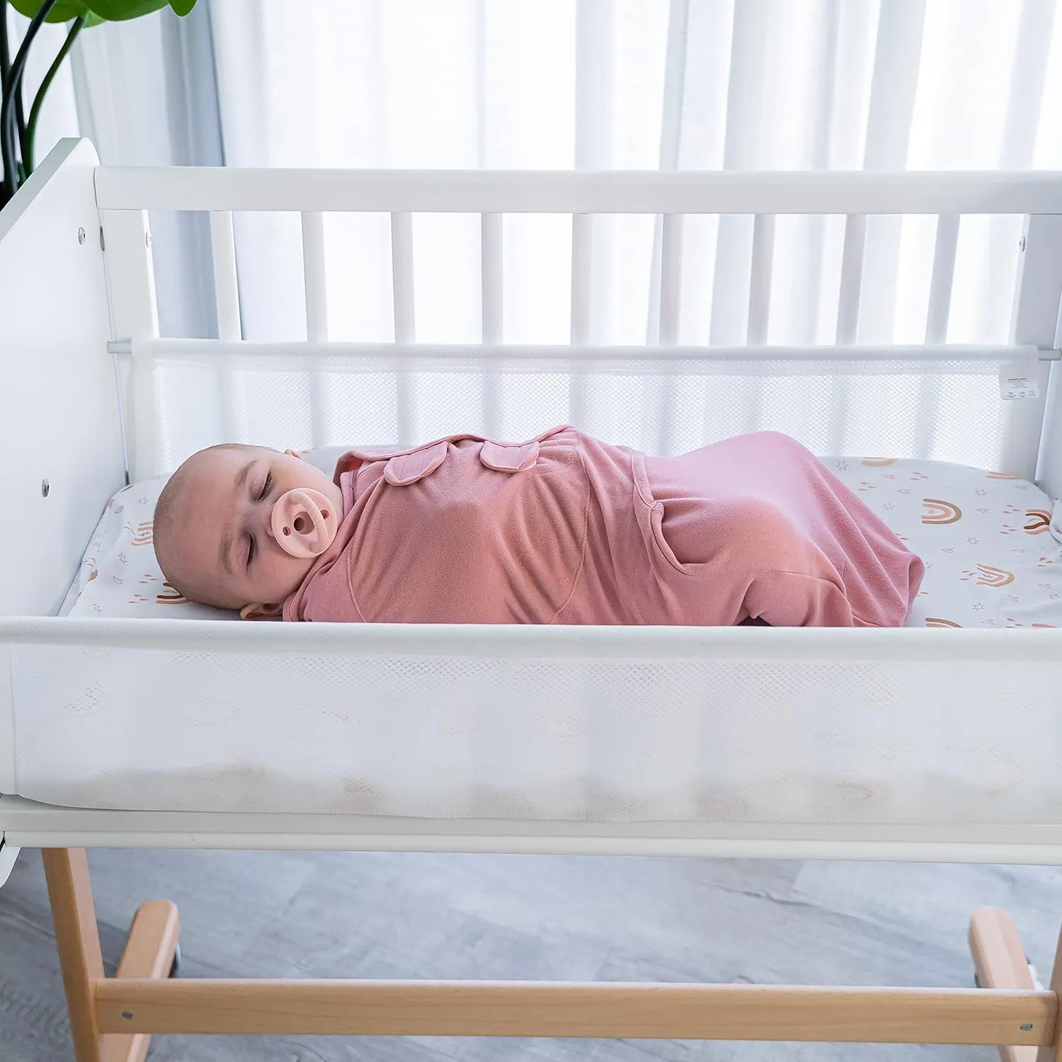 Comfy Cubs Easy Swaddle Blanket, 3 Pack - 100% Cotton Newborn Wrap, Small for 0-3 Months Infants, with Adjustable Velcro, Breathable and Durable Sleep Sack for Babies - Blush, Mauve & Mulberry