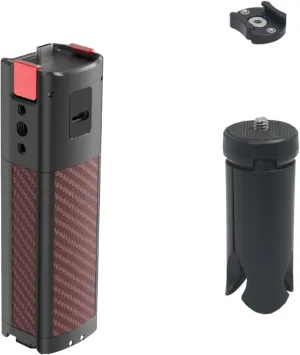 Compatible with Pocket 3 Battery Handle Portable Power Handle with 1/4 Positioning Holes Charging and Using Two-Way Power Display (360° Rotating Cold Shoe)