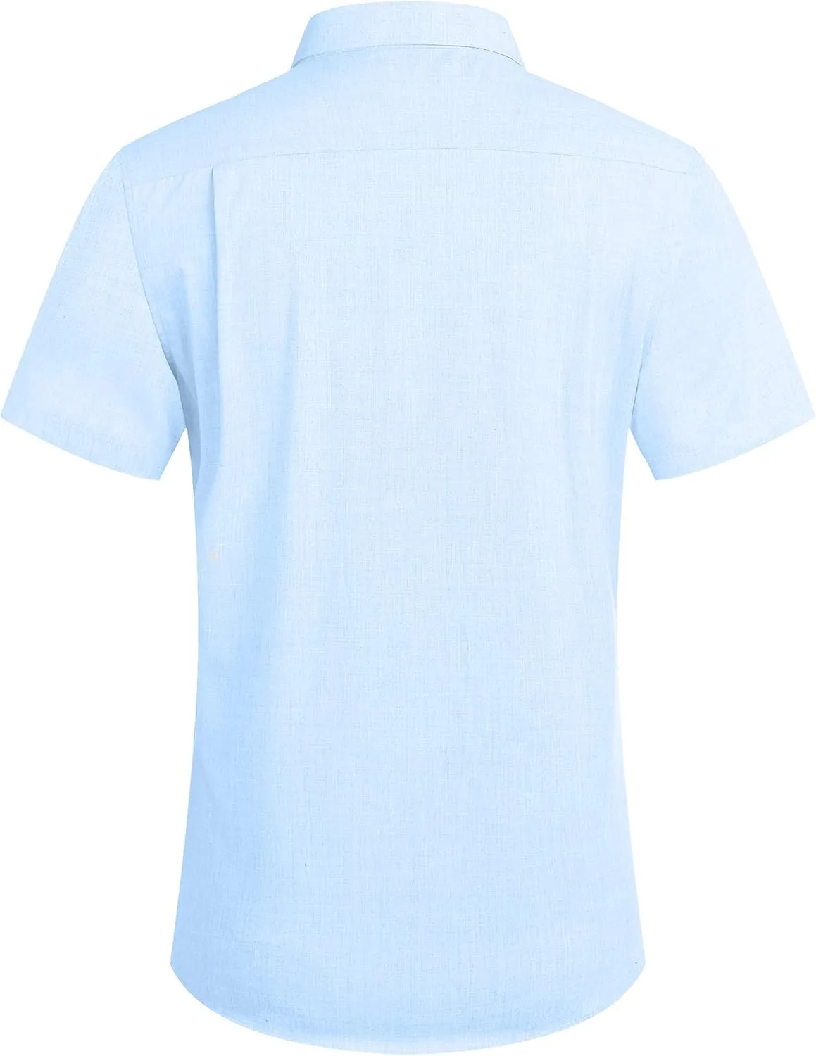 COOFANDY Men's Casual Button Down Shirts Short Sleeve Linen Shirts Summer Beach Dress Shirt