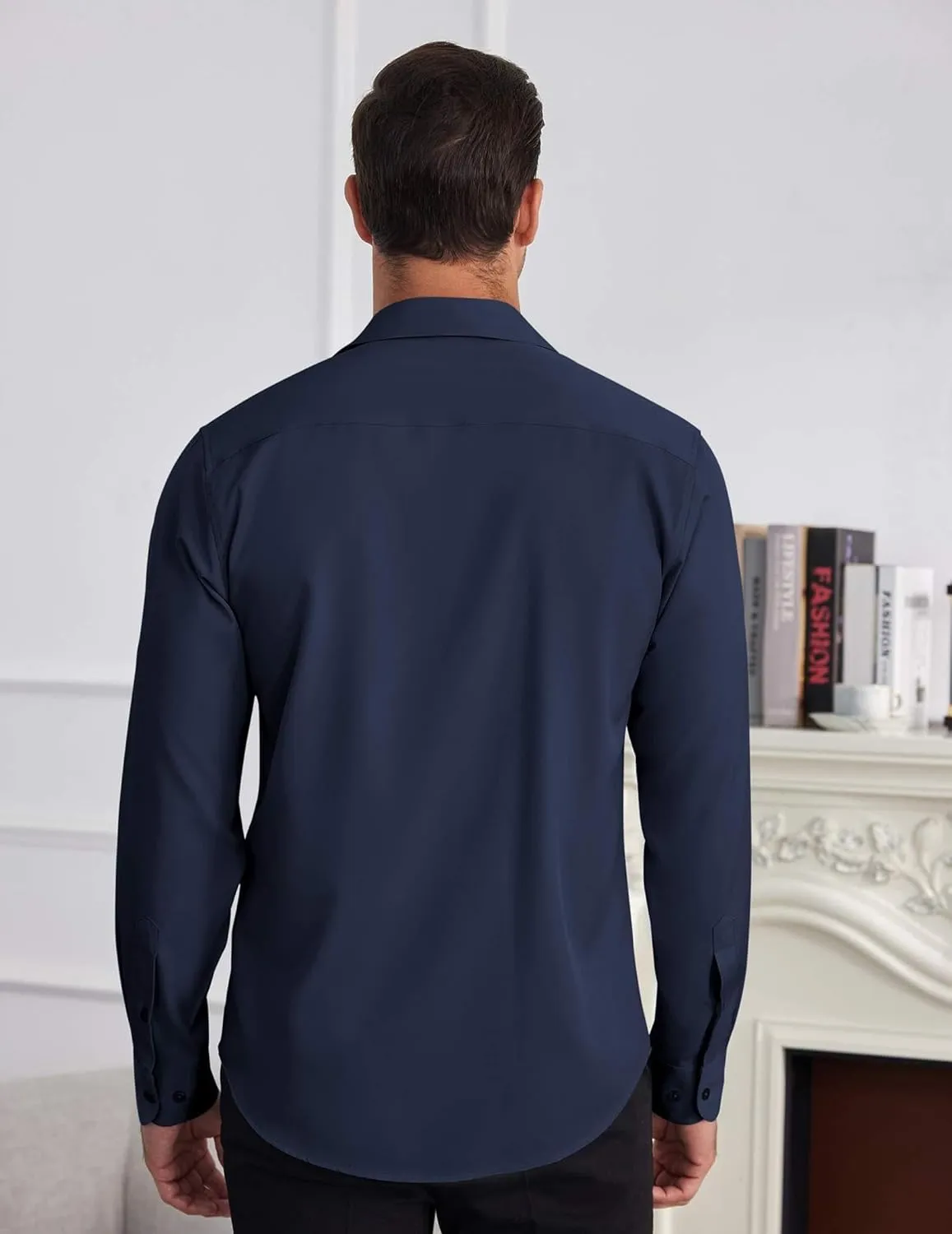COOFANDY Mens Dress Shirts Wrinkle Free Long Sleeve Button Down Shirt Formal Business Shirts