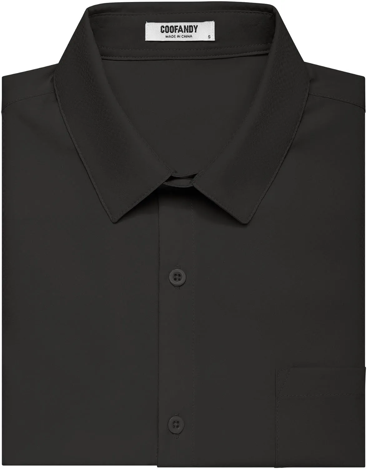 COOFANDY Men's Short Sleeve Dress Shirts Wrinkle Free Regular Fit Dress Shirt Textured Casual Button Down Shirts