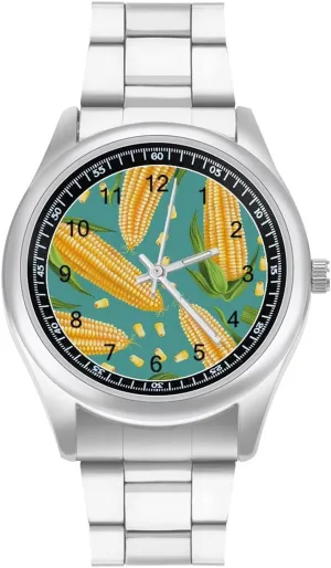 Corn Cob Corn-kernels Fashion Classic Wrist Watches for Men Casual Business Dress Watch Unisex