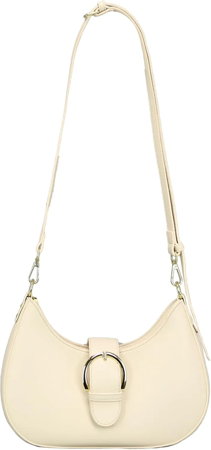 Crescent Bag for Women Small Shoulder Purses Leather Zip Handbag Crossbody Bags Cute Hobo Tote Bag