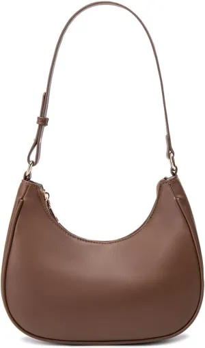 Crescent Shoulder Bags for Women Cute Hobo Tote Handbag Under the Arm Purses Mini Clutch Purse with Zipper Closure