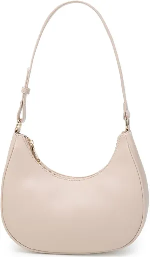 Crescent Shoulder Bags for Women Cute Hobo Tote Handbag Under the Arm Purses Mini Clutch Purse with Zipper Closure