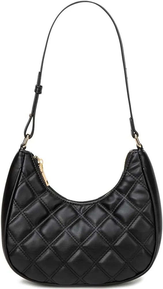 Crescent Shoulder Bags for Women Cute Hobo Tote Handbag Under the Arm Purses Mini Clutch Purse with Zipper Closure