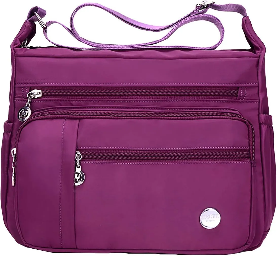 Crossbody Bag for Women Waterproof Shoulder Bag Messenger Bag Casual Nylon Purse Handbag Large