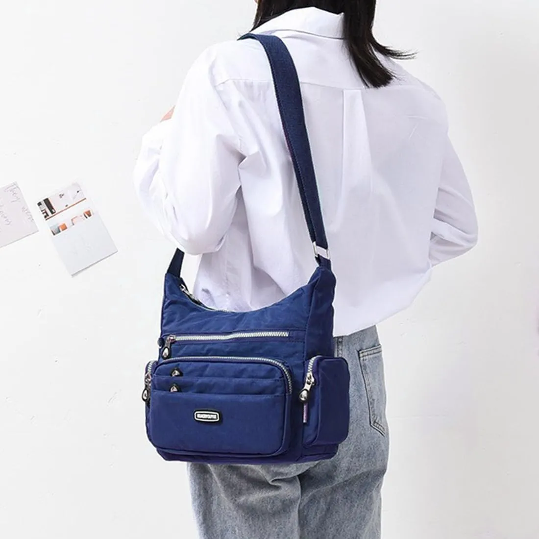 Crossbody Bag for Women with RFID Purses Multi Pocket Shoulder Bag Waterproof Purses and Handbags Pocketbooks