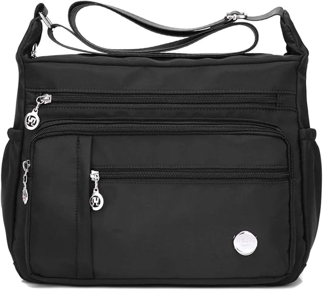 Crossbody Purse for Women Multi Pocket Shoulder Handbags Waterproof Nylon Purse and Handbags Messenger Bag