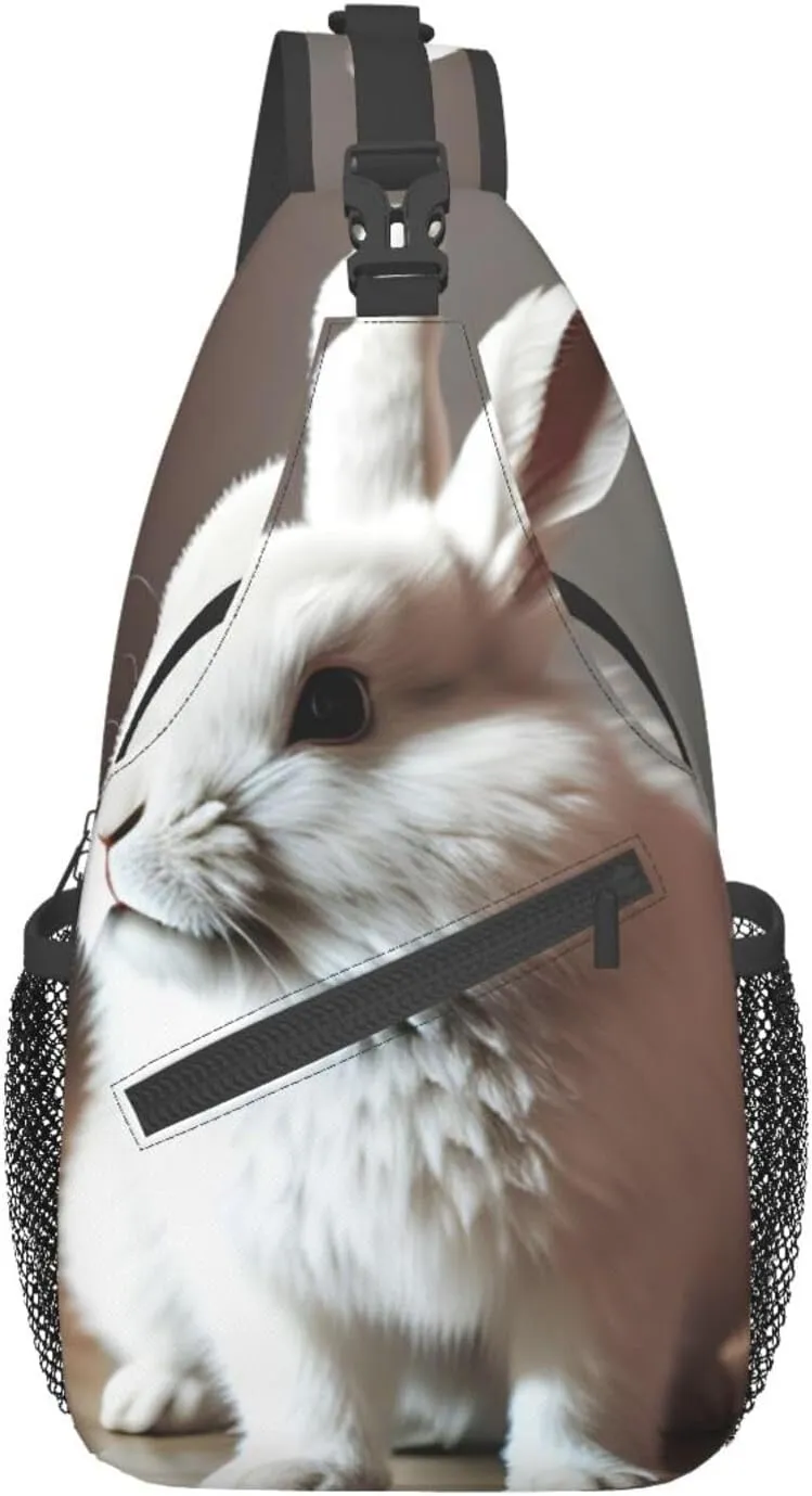cry white rabbit Sling Travel Bag â€“ Lightweight Fashion Unisex Chest Pack for On-the-Go Lifestyle, High-Capacity