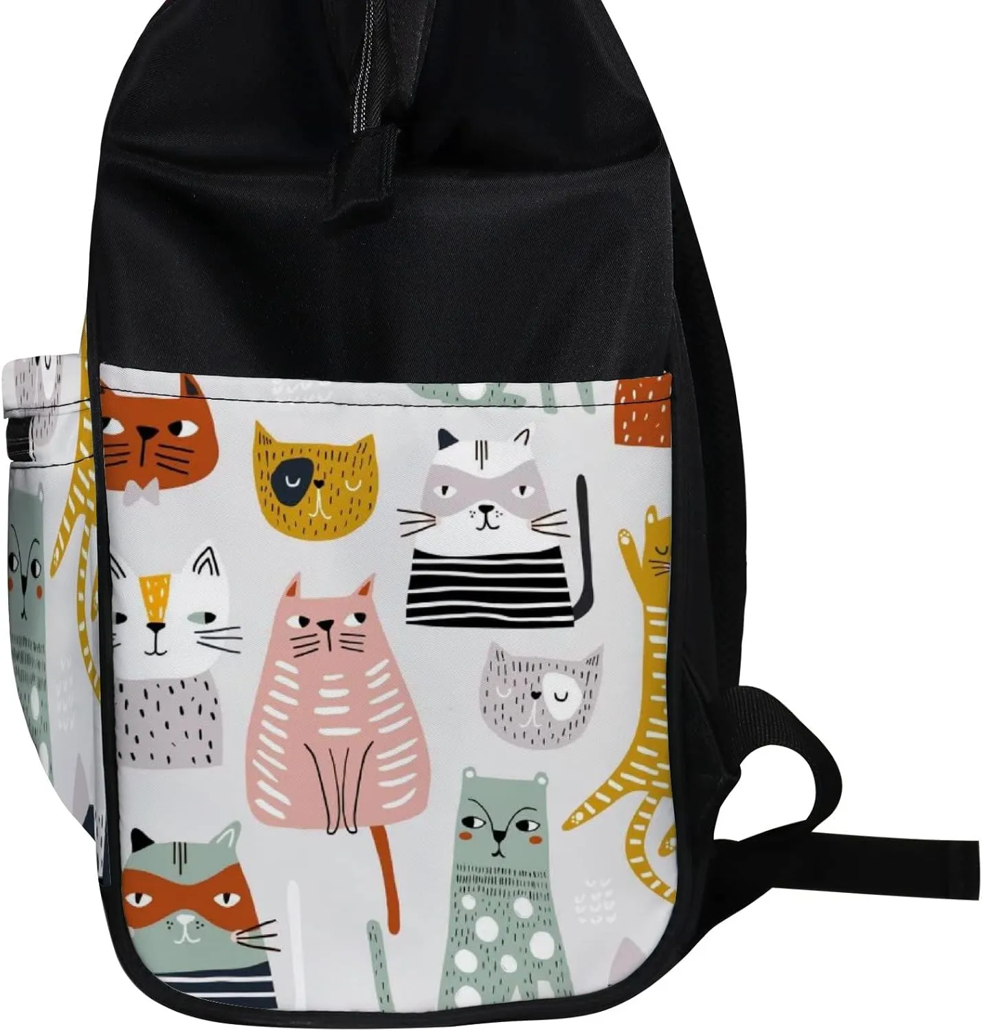 Cute Kawaii Colorful Cats Diaper Bag Backpack, waterproof backpack Baby Nappy Changing Bags Laptop Backpack for Travel, Large Capacity, Durable and Stylish for Woman and Men.