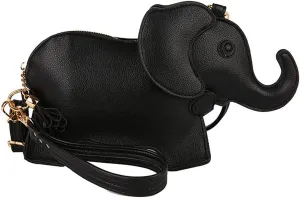 Cute PU Leather Shoulder Bag Fashion Elephant Purse Novelty Animal Shaped Purse Elephant Gifts for Women