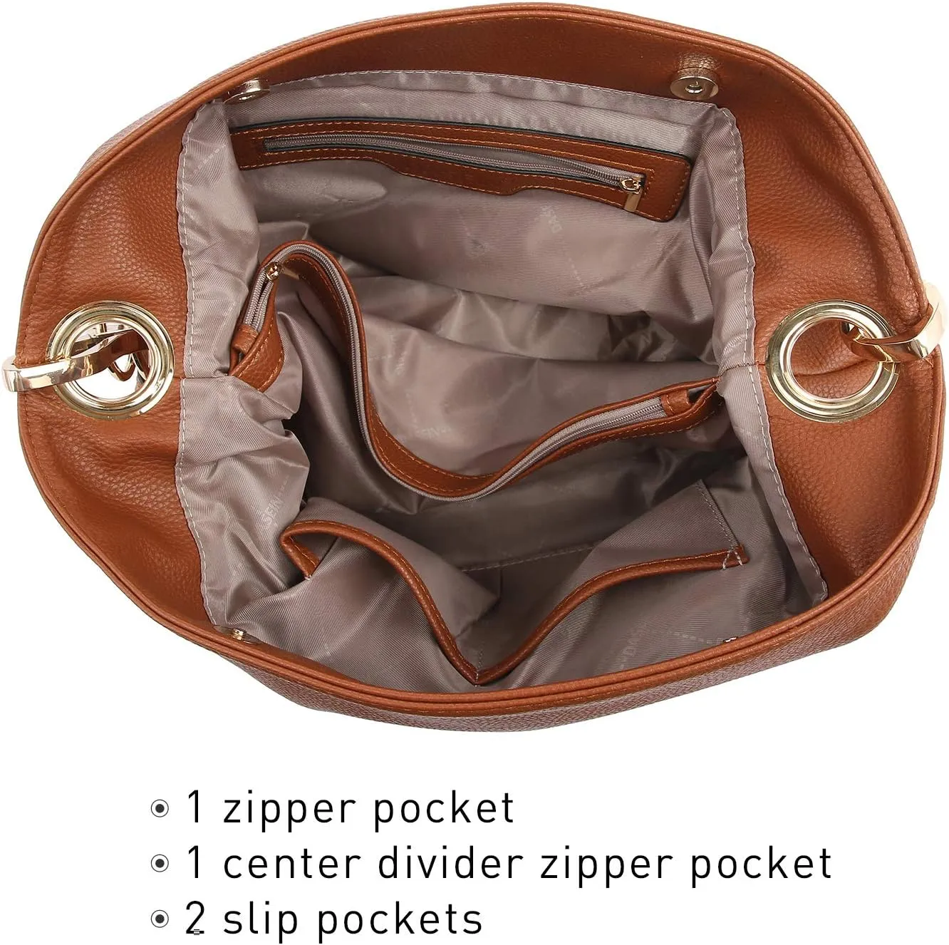 Dasein Hobo Purses for Women Soft PU Leather Handbags Slouchy Hobo Bags Shoulder Bag Top Handle Tote
