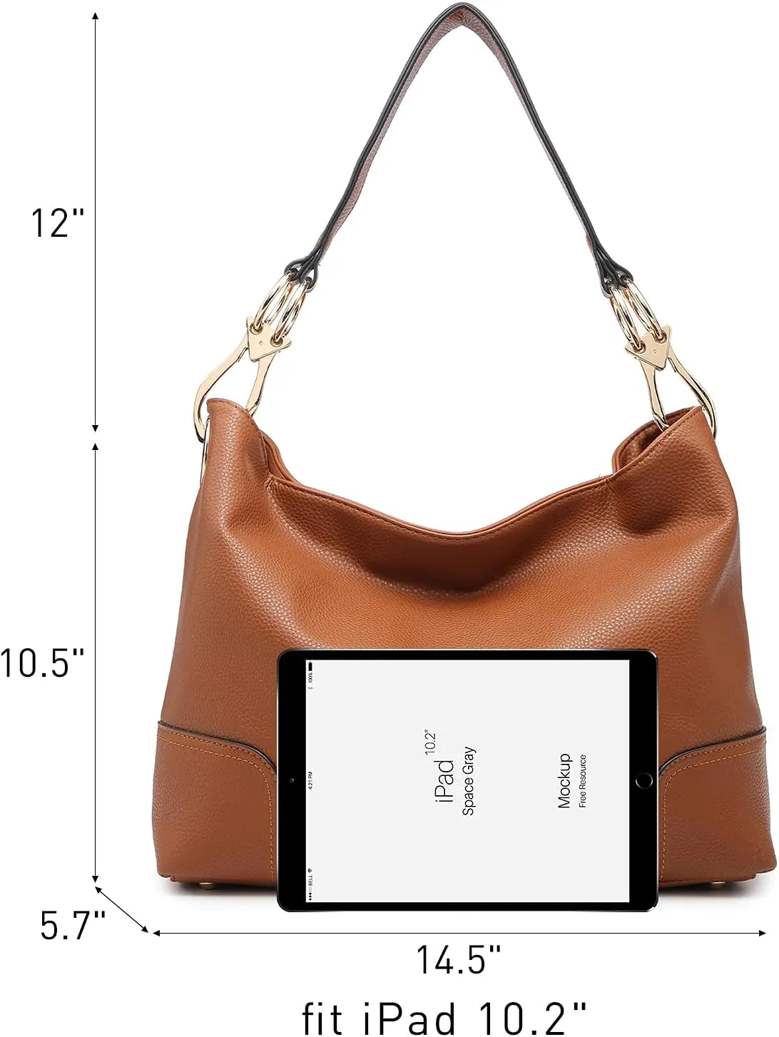 Dasein Hobo Purses for Women Soft PU Leather Handbags Slouchy Hobo Bags Shoulder Bag Top Handle Tote
