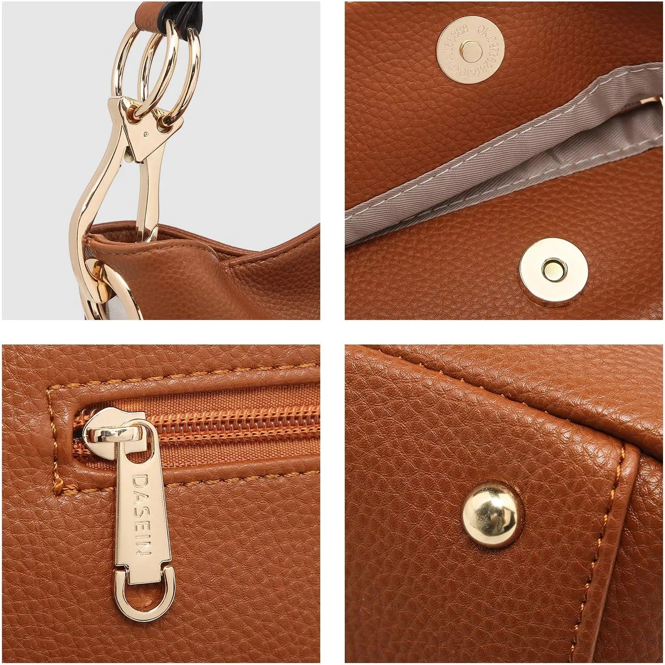 Dasein Hobo Purses for Women Soft PU Leather Handbags Slouchy Hobo Bags Shoulder Bag Top Handle Tote