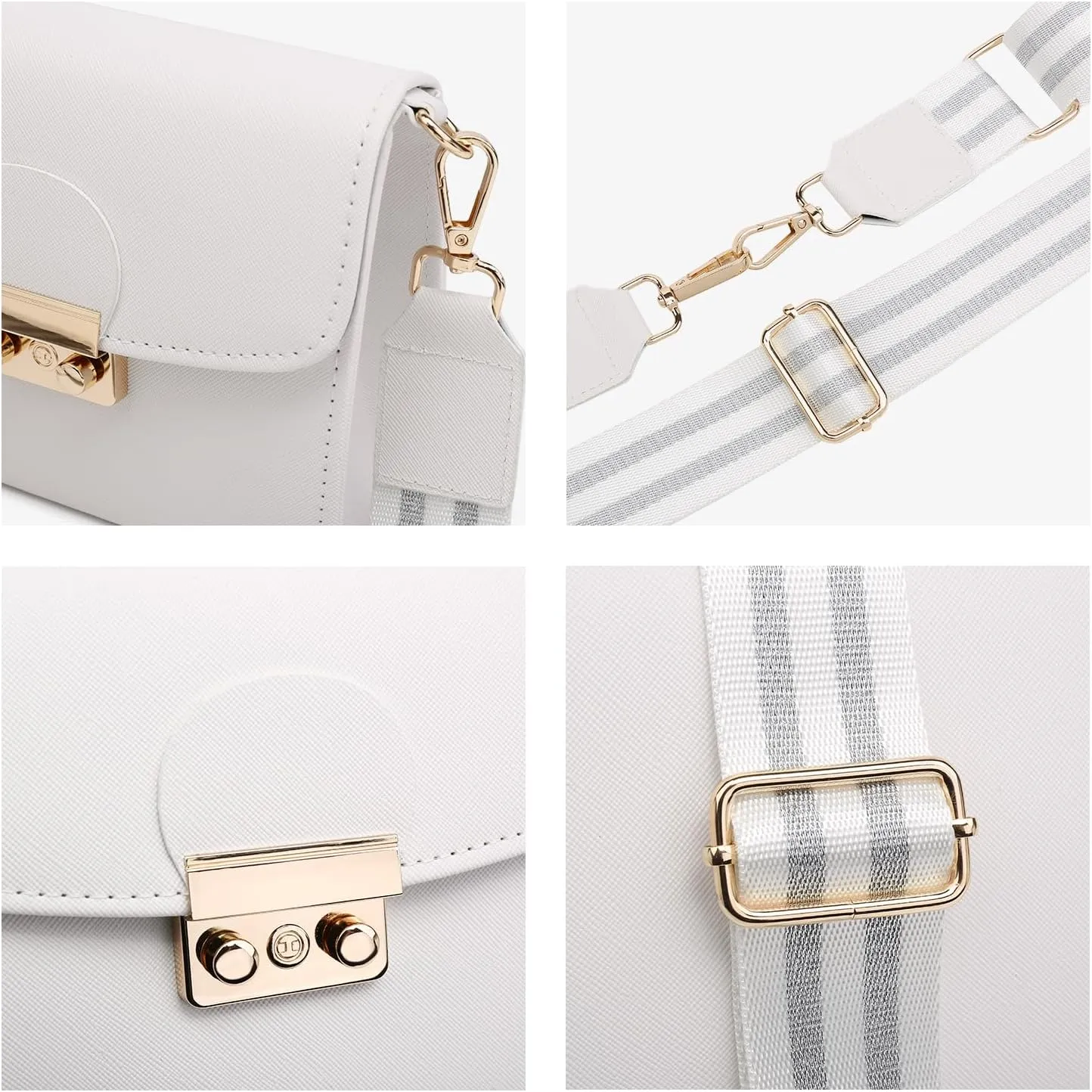 Dasein Women Small Crossbody Bag Designer Evening Bag Clutch Purse Handbag for Wedding/Prom/Party with Double Chain Strap