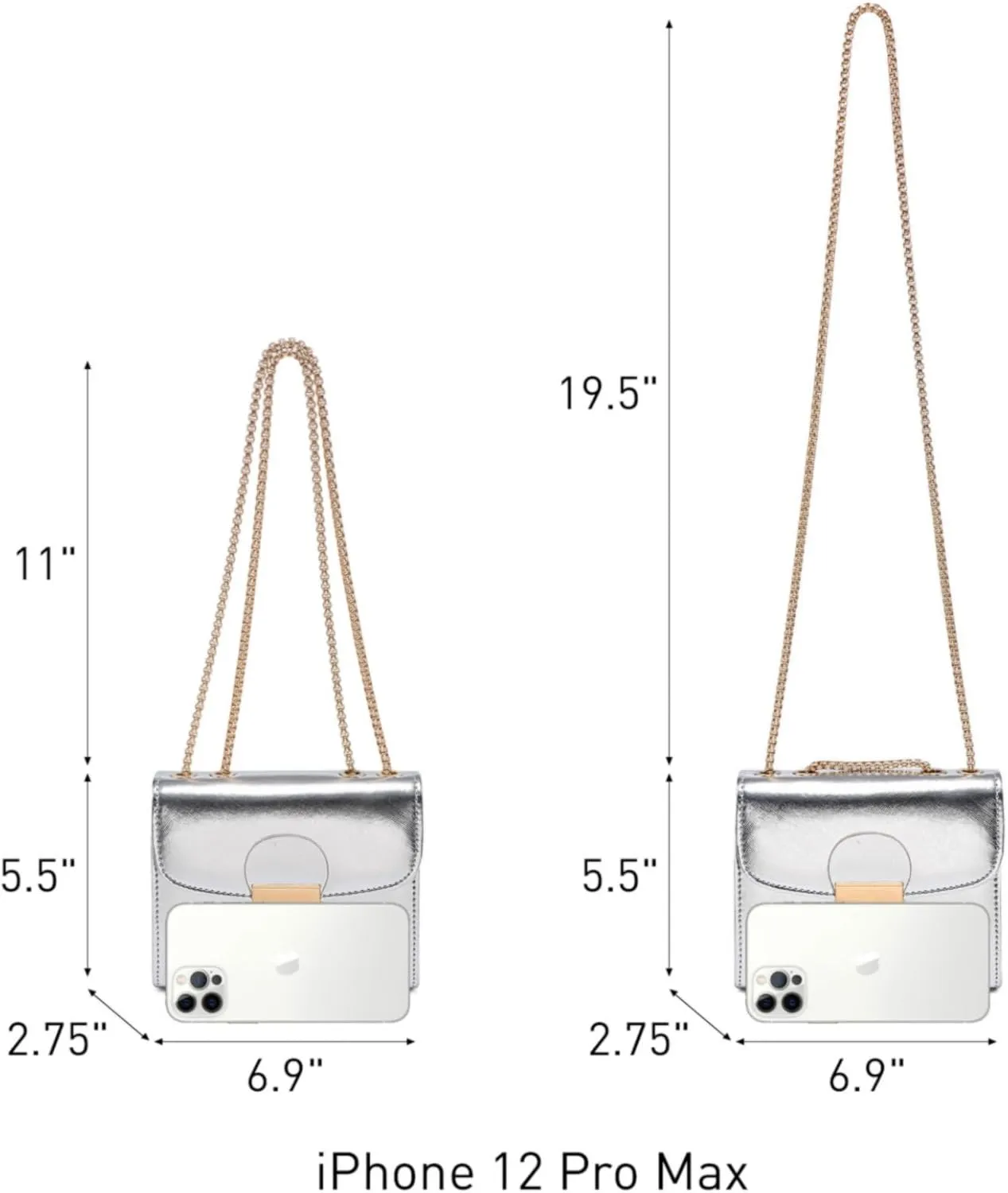 Dasein Women Small Crossbody Bag Designer Evening Bag Clutch Purse Handbag for Wedding/Prom/Party with Double Chain Strap