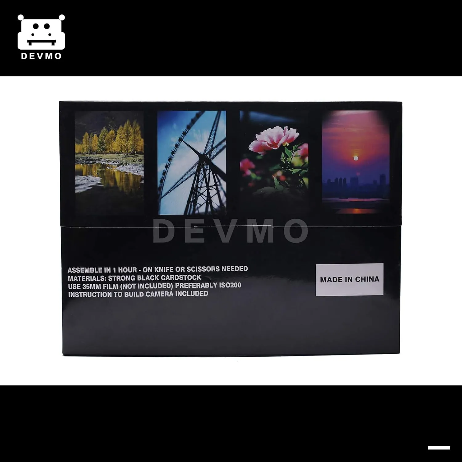 DEVMO Compatible with DIY Lightnes Classic Retro Holga Lomo Recesky TLR Camera 35mm Film Twin Lens Reflex Kit